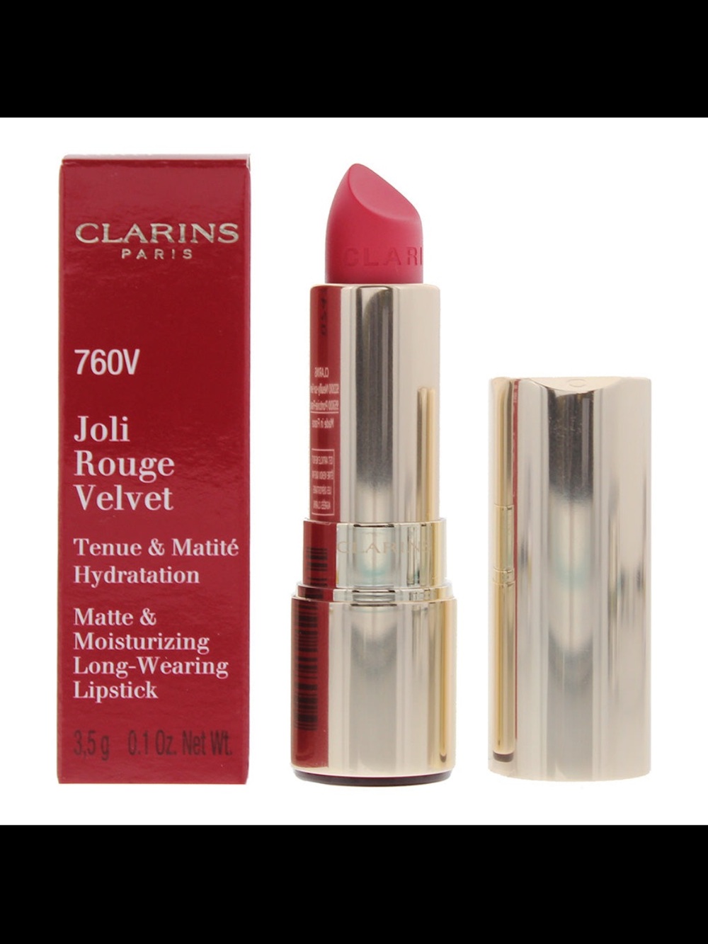 Clarins Joli Rouge Velvet Lipstick – 760V Pink Cranberry – NIB